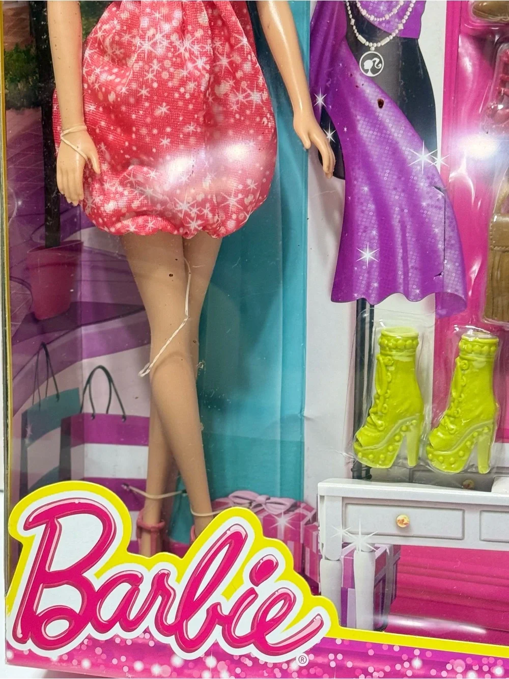 Barbie Teresa Fashionistas Doll & Shoes Giftset Mattel CML91 CML93 NEW 2014 NIB
